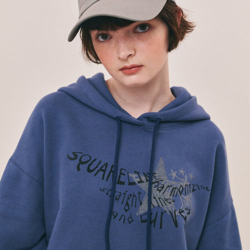 LETTER STAR HOODIE BAG - 3 COLORS NAVY