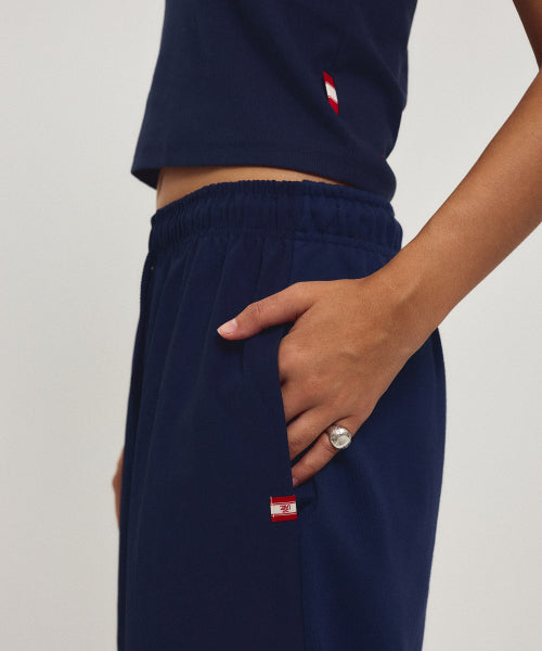 BACK TO BACK COTTON WIDE PANTS - 3 COLORS NAVY