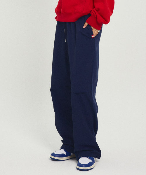 BACK TO BACK COTTON WIDE PANTS - 3 COLORS NAVY