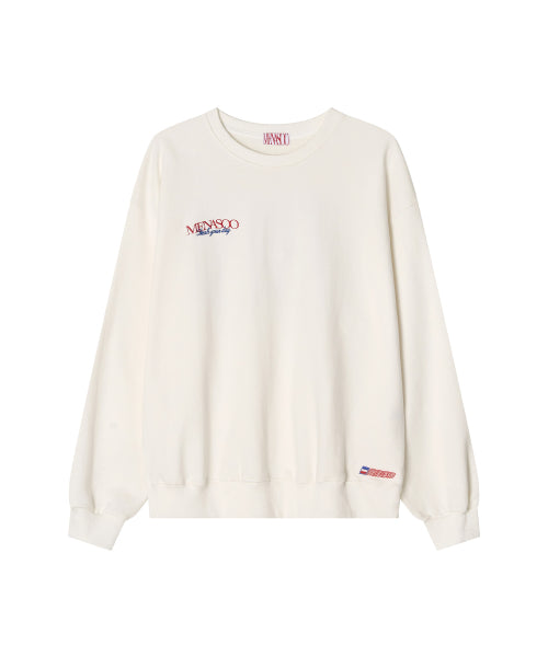 MENASOO HEARTTRACK SWEATSHIRT - 2 COLORS WHITE