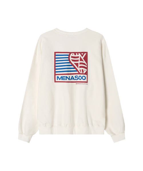 MENASOO HEARTTRACK SWEATSHIRT - 2 COLORS WHITE