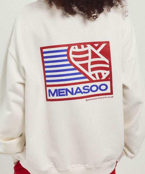MENASOO HEARTTRACK SWEATSHIRT - 2 COLORS WHITE
