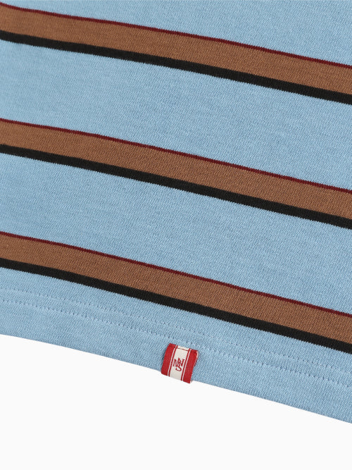 MENASOO STRIPE RUGBY T SHIRT - 3 COLORS BLUE