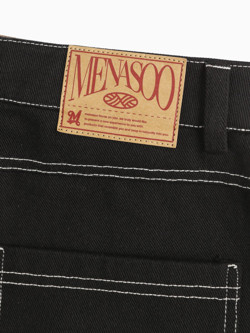 WASHING COTTON WORK PANTS - 3 COLORS BLACK