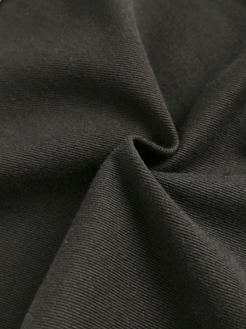 WASHING COTTON WORK PANTS - 3 COLORS BLACK