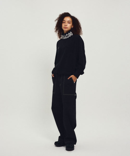 WASHING COTTON WORK PANTS - 3 COLORS BLACK