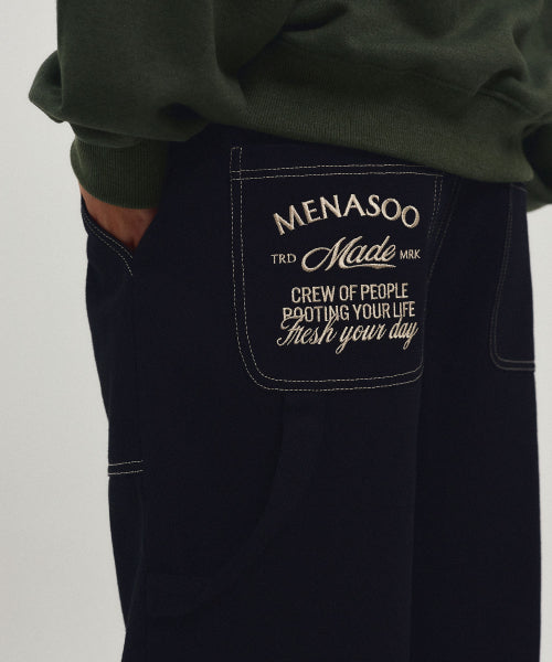 WASHING COTTON WORK PANTS - 3 COLORS BLACK