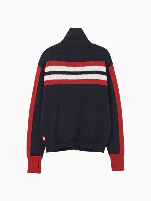 ZIPUP KNIT CARDIGAN - 2 COLORS GREY