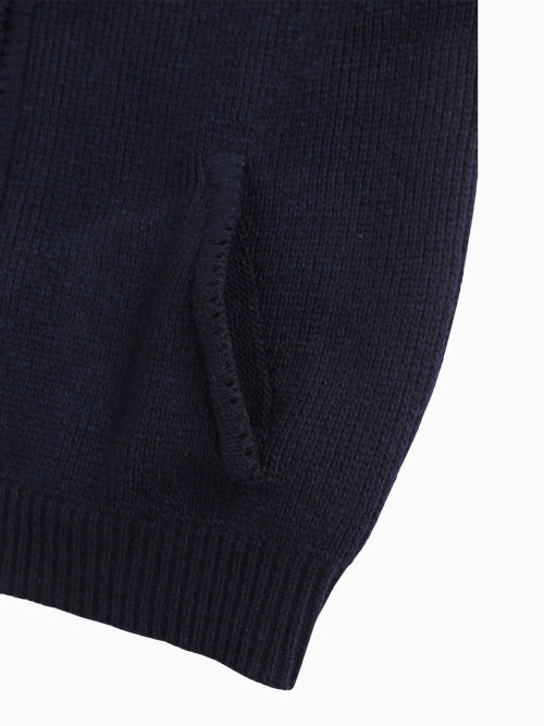 ZIPUP KNIT CARDIGAN - 2 COLORS GREY