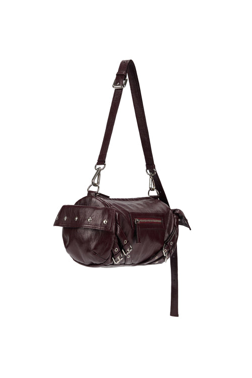 STUD POCKET BAG - 5 COLORS BURGUNDY