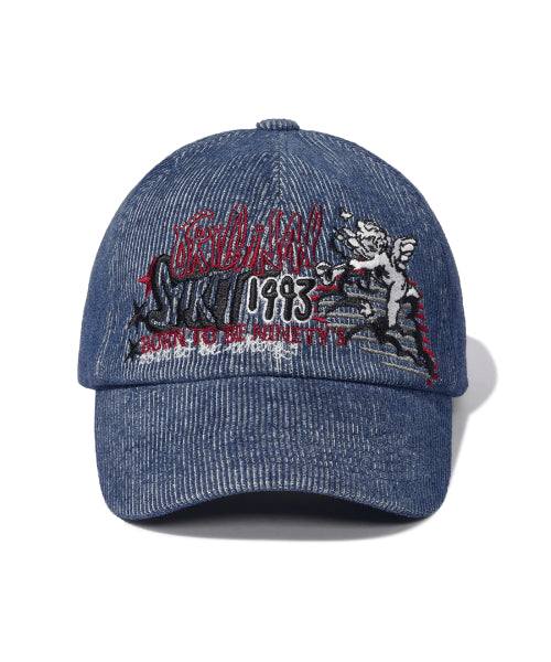 ANGEL CORDUROY BALL CAP - 4 COLORS INDIGO