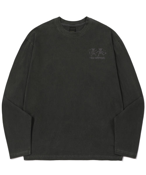 BEAR PIGMENT LONG SLEEVE SMOKE BLACK