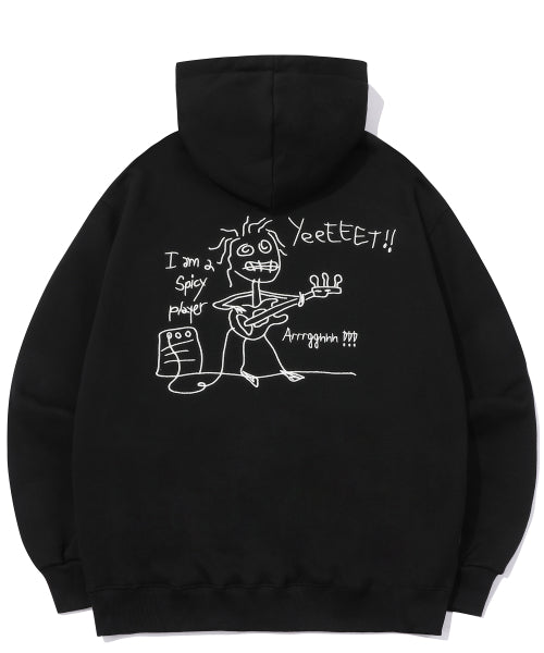 ROCKSTAR EMBROIDERY HOODIE BLACK