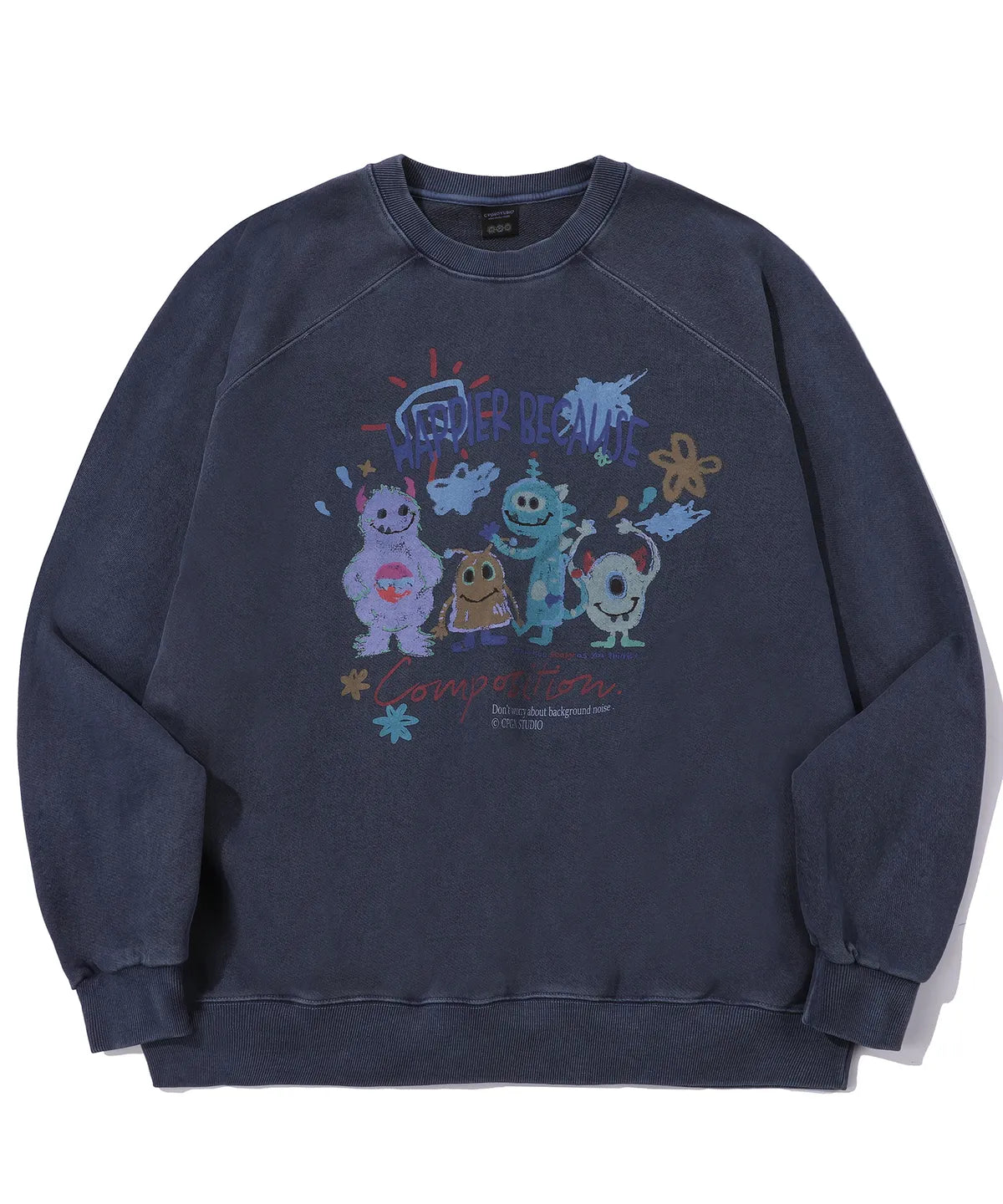Happy Day Pigment Sweatshirt Dark Blue