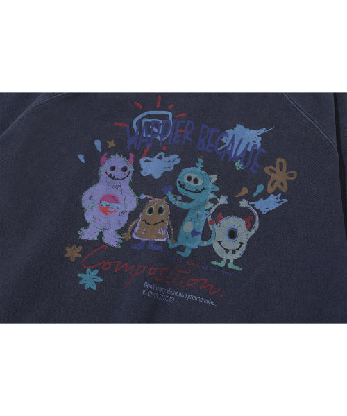 Happy Day Pigment Sweatshirt Dark Blue