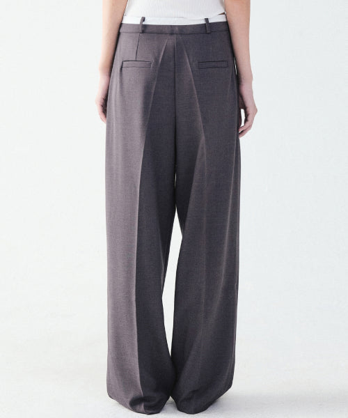 DOUBLE WAISTBAND SLACKS #徐睿知同款! - 2 COLORS AS SHOWN