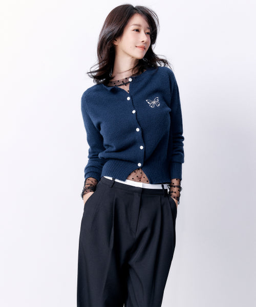 DOUBLE WAISTBAND SLACKS #徐睿知同款! - 2 COLORS BLACK