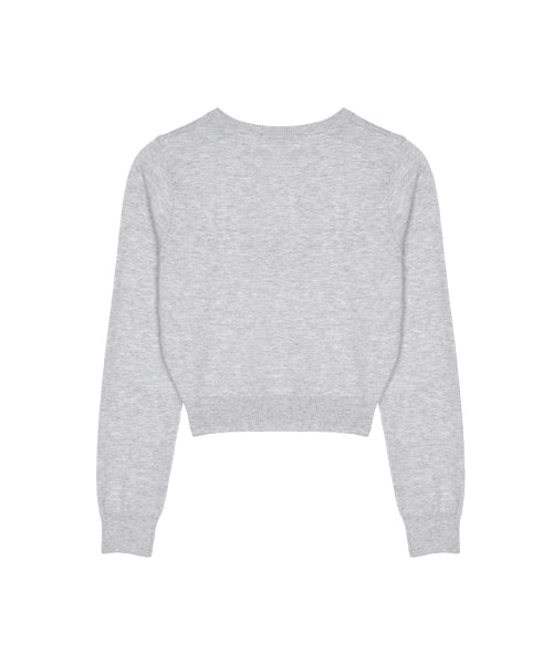 MINI BUTTERFLY SIGNATURE SLEEVE KNIT #徐睿知同款! - 6 COLORS GREY