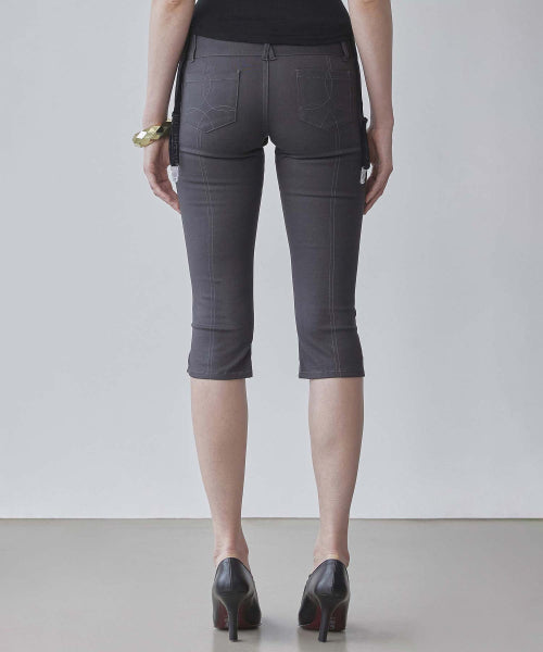 90S COTTON CAPRI PANTS MAUVE - 3 COLORS CHARCOAL