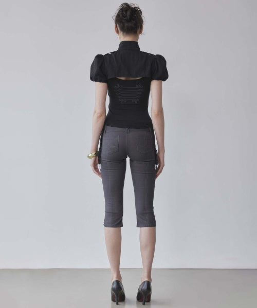 90S COTTON CAPRI PANTS MAUVE - 3 COLORS CHARCOAL