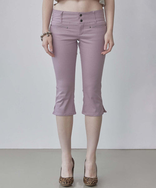 90S COTTON CAPRI PANTS MAUVE - 3 COLORS AS SHOWN