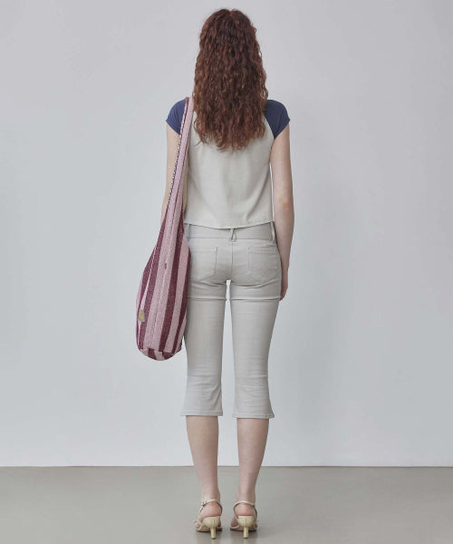 90S COTTON CAPRI PANTS MAUVE - 3 COLORS GREY