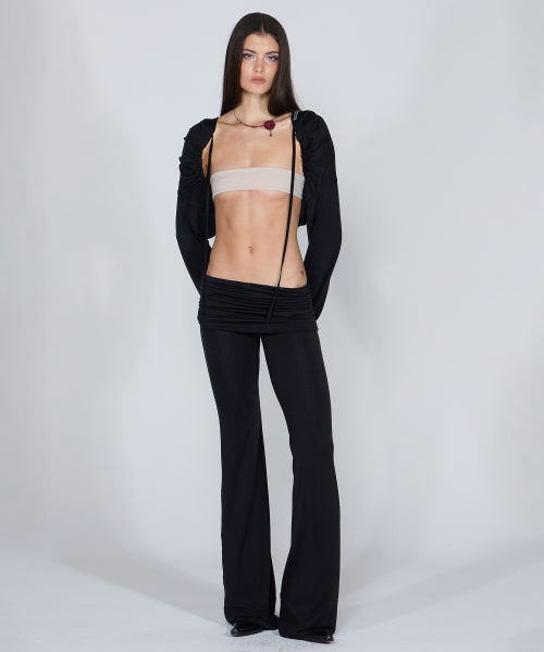 JERSEY LOWRISE TRACK PANTS - 4 COLORS BLACK