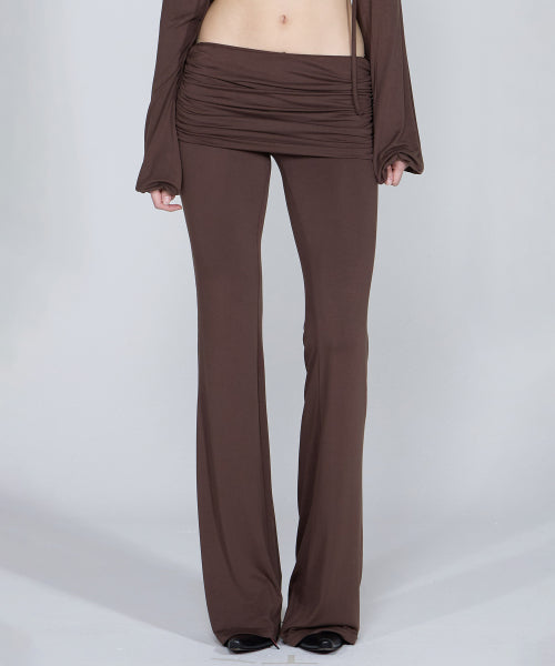 JERSEY LOWRISE TRACK PANTS - 4 COLORS BROWN