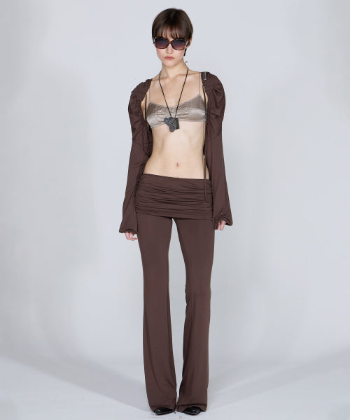 JERSEY LOWRISE TRACK PANTS - 4 COLORS BROWN