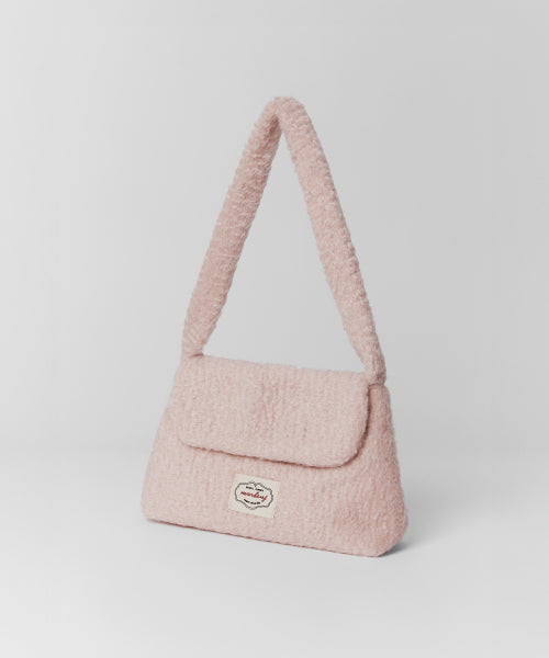 POI BOUCLE FLEECE SHOULDER BAG - 4 COLORS PINK