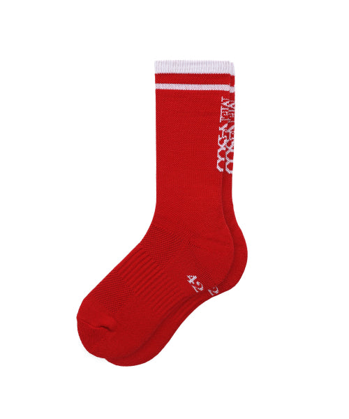 [5 PACK] RUNNING CREW FLOGGER FIT SOCKS - 3 COLORS RED