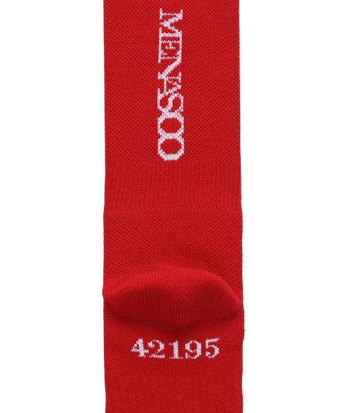 [5 PACK] RUNNING CREW FLOGGER FIT SOCKS - 3 COLORS RED