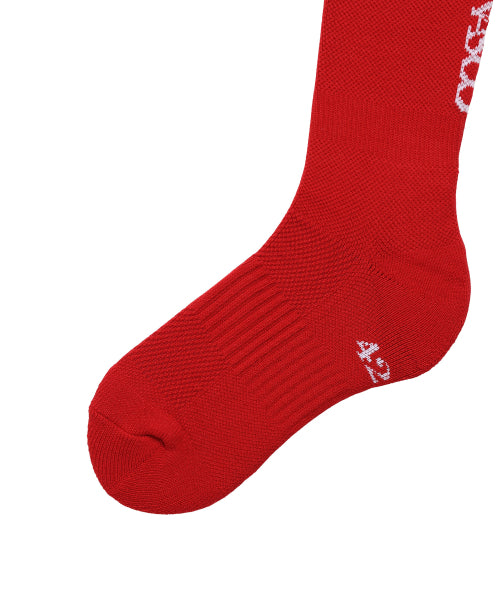 [5 PACK] RUNNING CREW FLOGGER FIT SOCKS - 3 COLORS RED