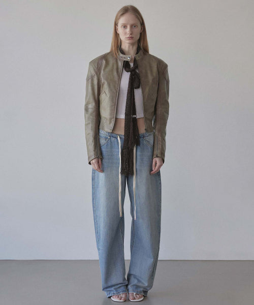 EMBOSS FAUX LEATHER BOMBER SAGE - 3 COLORS AS SHOWN