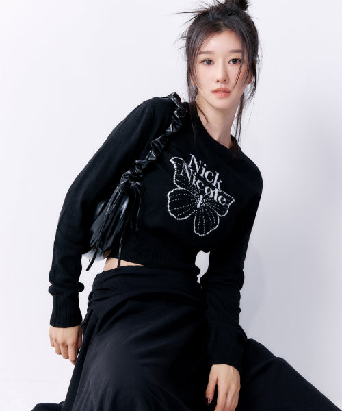 SHIRRING FLARE MIDI SKIRT #徐睿知同款! BLACK