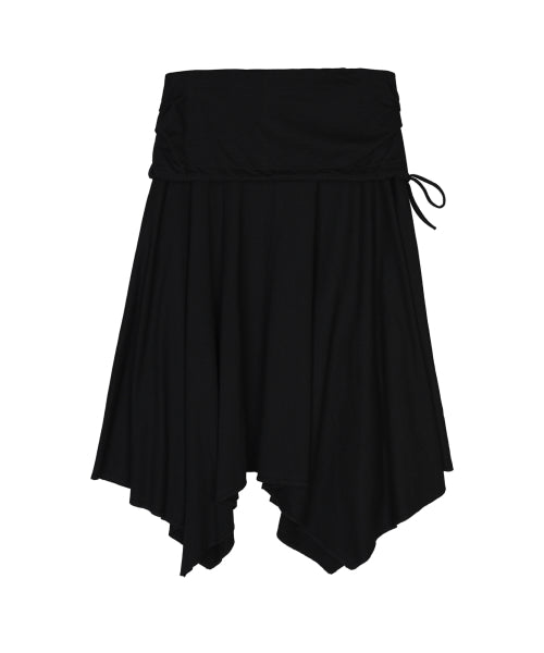 SHIRRING FLARE MIDI SKIRT #徐睿知同款! BLACK