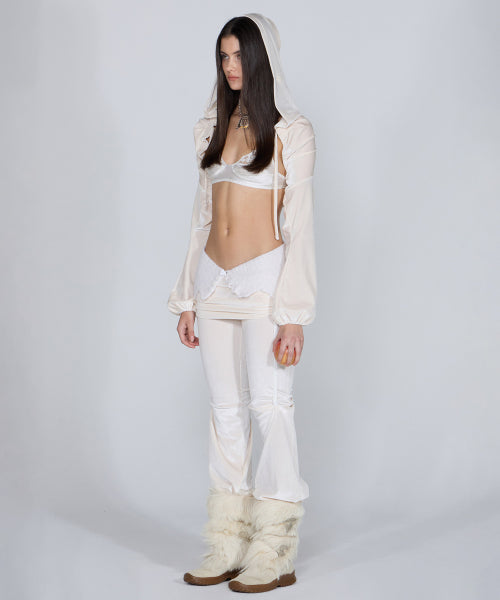 VELVET SHIRRING LOWRISE PANTS - 3 COLORS AS SHOWN