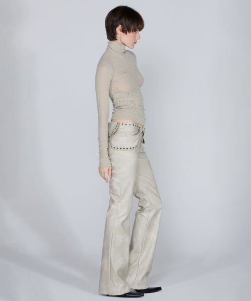 ORIGAMI TURTLE NECK TEE - 3 COLORS BEIGE