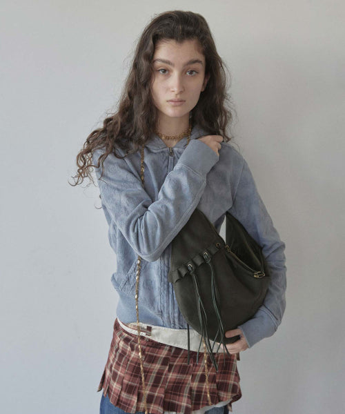 JACQUARD HOODIE ZIP UP - 4 COLORS BLUE