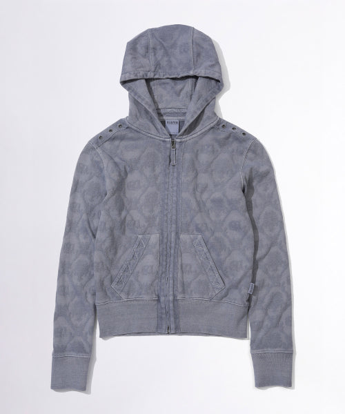 JACQUARD HOODIE ZIP UP - 4 COLORS BLUE