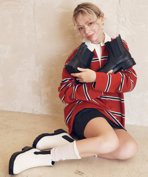 ROUND TOE BOOTS CHELSEA BLACK