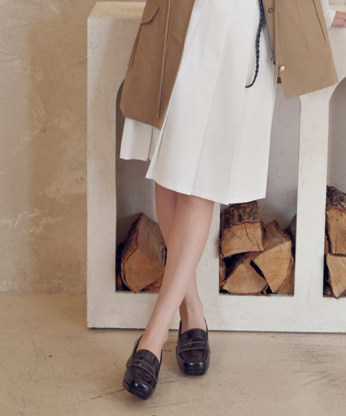 SQUARE HEEL BROWN