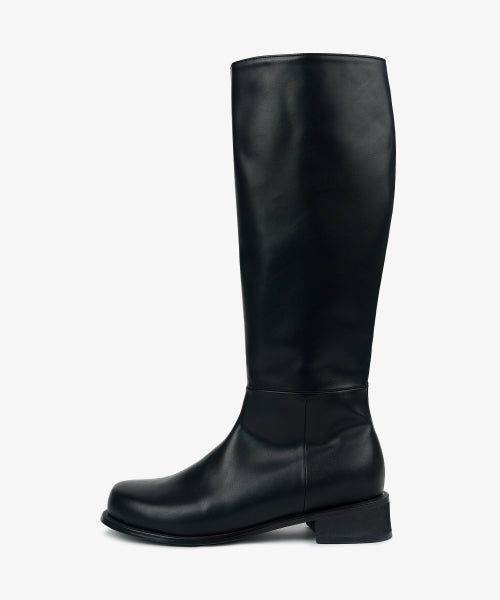 BASIC FLAT BOOTS LONG BLACK
