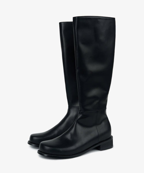 BASIC FLAT BOOTS LONG BLACK