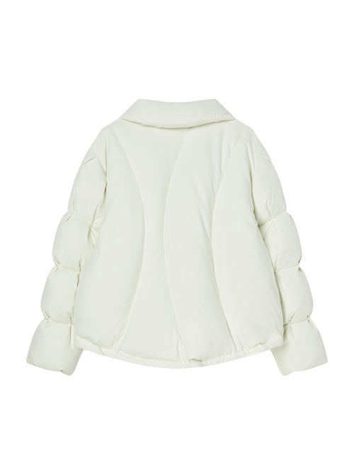 CURVE LINE COLLARED DOWN PUFFER