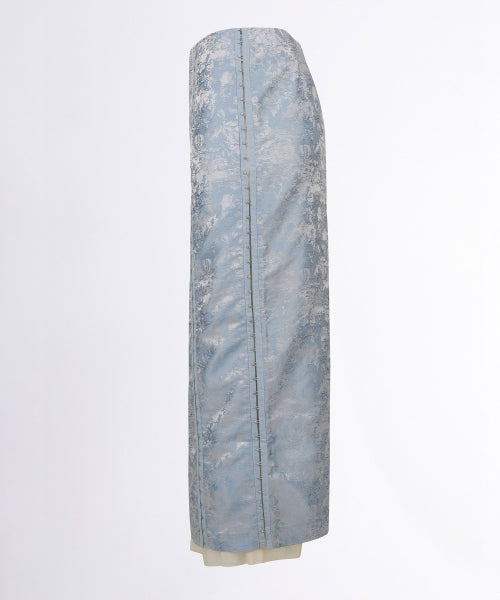 JACQUARD LAYERED SKIRT - 2 COLORS BLUE