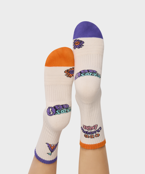 COOLMAX OUTDOOR CREW SOCKS - CAMPING LOVER OATMEAL