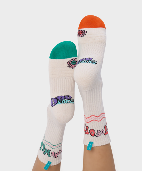 COOLMAX OUTDOOR HIKING CREW SOCKS - OUT OF OFFICE OATMEAL