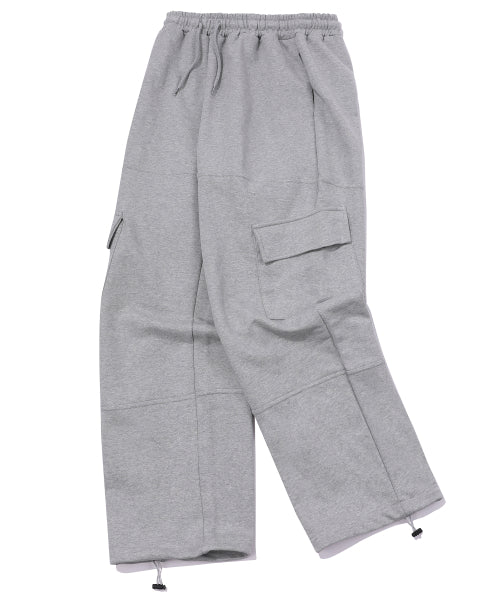 WIDE OVER CARGO SWEATPANTS GREY