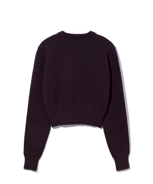 BREAK HEART CROP KNIT BAG - 2 COLORS DARK BROWN